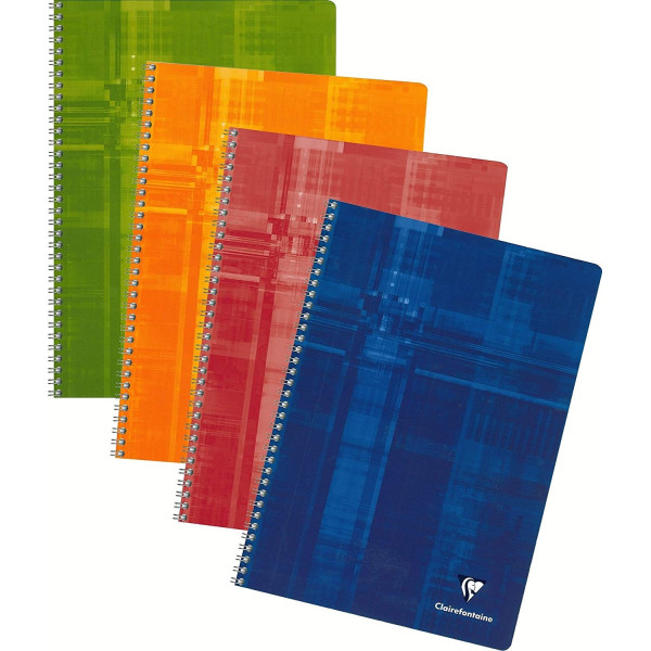 Cahier spiralé 17x22cm Grands carreaux Clairefontaine