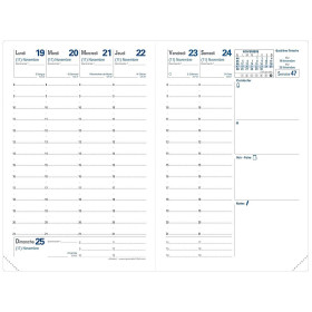 Agenda semainier 9x12,5cm Quo Vadis Randonnée Club avec répertoire